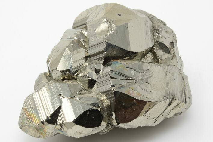 Shiny, Pyritohedral Pyrite Crystals - Peru #195683